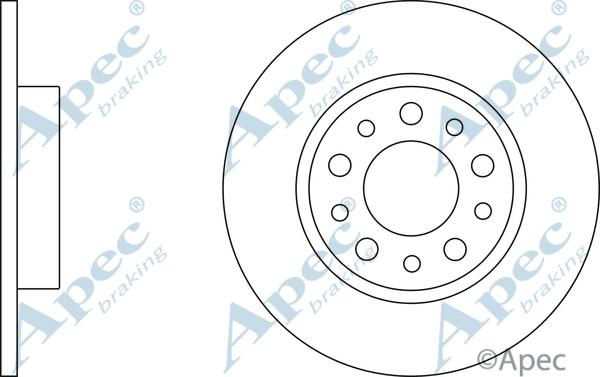 APEC DSK2430 - Гальмівний диск autocars.com.ua
