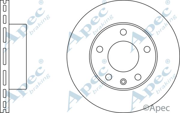 APEC DSK2447 - Гальмівний диск autocars.com.ua