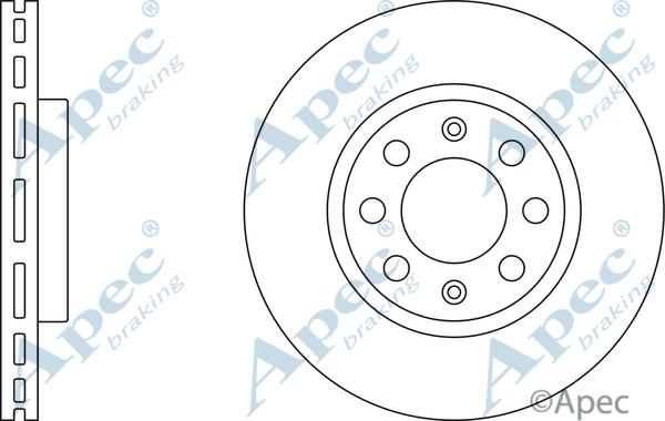 APEC DSK2509 - Гальмівний диск autocars.com.ua
