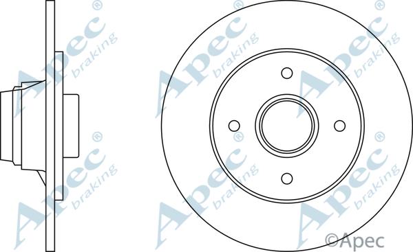 APEC DSK250 - Гальмівний диск autocars.com.ua