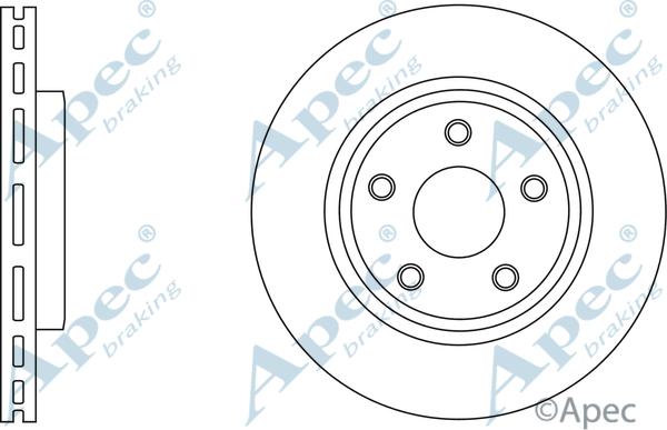 APEC DSK2561 - Гальмівний диск autocars.com.ua
