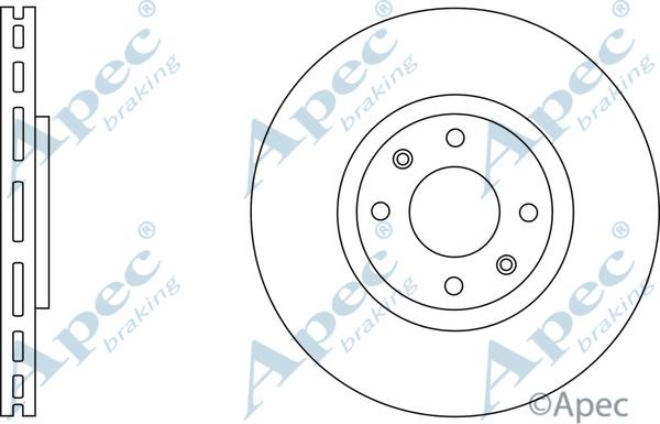 APEC DSK2573 - Гальмівний диск autocars.com.ua