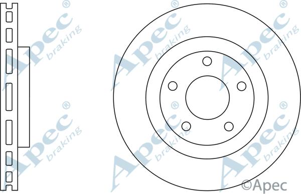 APEC DSK2638 - Гальмівний диск autocars.com.ua