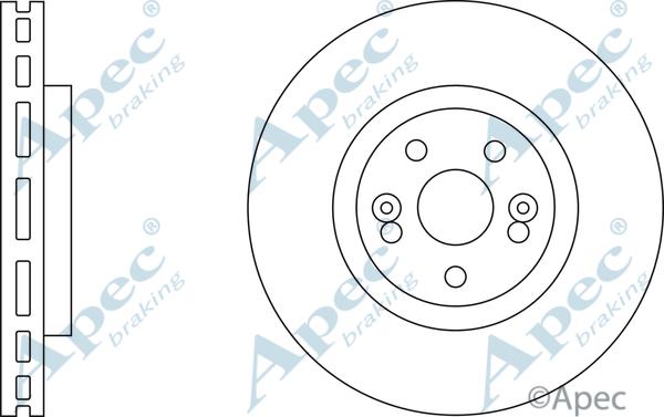 APEC DSK2845 - Гальмівний диск autocars.com.ua
