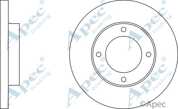 APEC DSK305 - Гальмівний диск autocars.com.ua