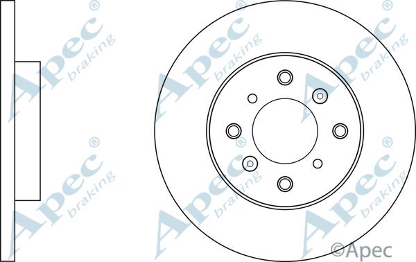 APEC DSK3069 - Гальмівний диск autocars.com.ua