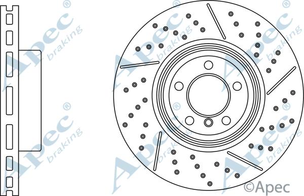 APEC DSK3107B - Гальмівний диск autocars.com.ua