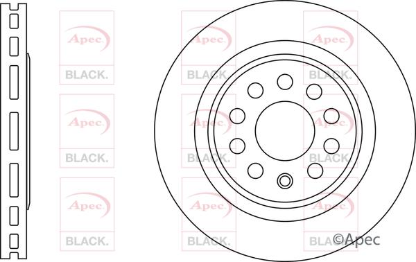 APEC DSK3166B - Гальмівний диск autocars.com.ua