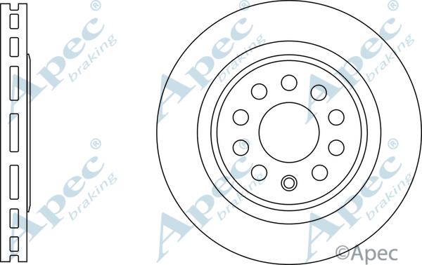 APEC DSK3166 - Гальмівний диск autocars.com.ua