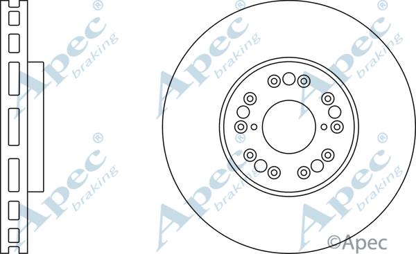 APEC DSK316 - Гальмівний диск autocars.com.ua