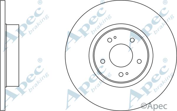 APEC DSK3203 - Гальмівний диск autocars.com.ua