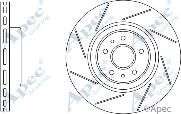 APEC DSK3287 - Гальмівний диск autocars.com.ua