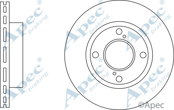 APEC DSK3289 - Гальмівний диск autocars.com.ua