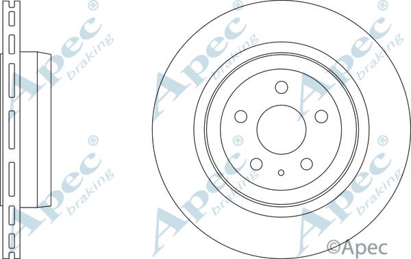 APEC DSK3333 - Гальмівний диск autocars.com.ua