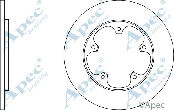 APEC DSK3334 - Гальмівний диск autocars.com.ua