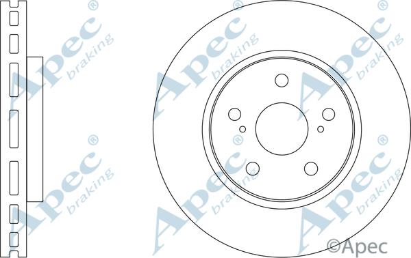 APEC DSK3373 - Гальмівний диск autocars.com.ua
