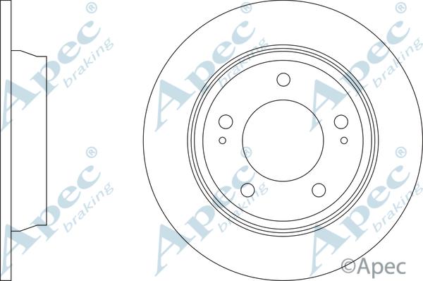 APEC DSK3381 - Гальмівний диск autocars.com.ua