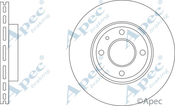 APEC DSK3391 - Гальмівний диск autocars.com.ua