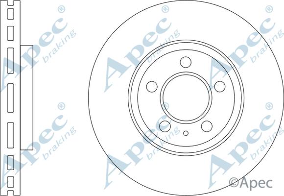 APEC DSK3402 - Гальмівний диск autocars.com.ua