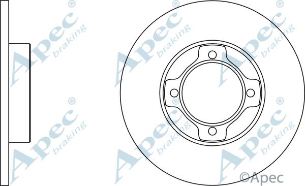 APEC DSK340 - Гальмівний диск autocars.com.ua