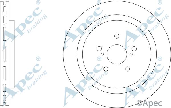 APEC DSK3411 - Гальмівний диск autocars.com.ua