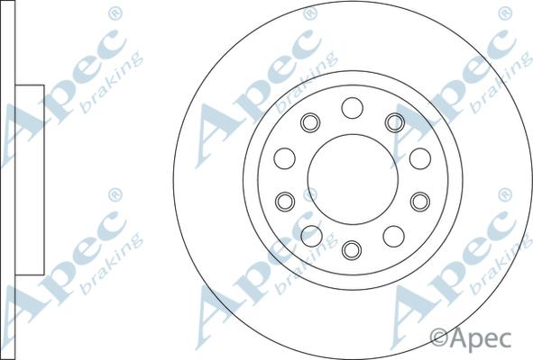 APEC DSK3419 - Гальмівний диск autocars.com.ua
