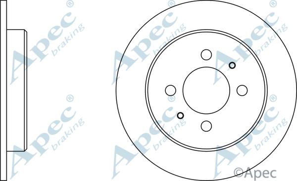 APEC DSK347 - Гальмівний диск autocars.com.ua