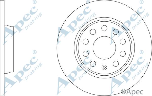 APEC DSK3485 - Гальмівний диск autocars.com.ua
