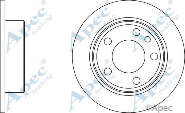 APEC DSK349 - Гальмівний диск autocars.com.ua