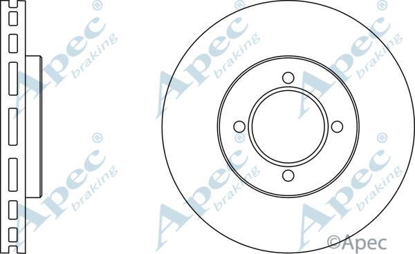 APEC DSK371 - Гальмівний диск autocars.com.ua