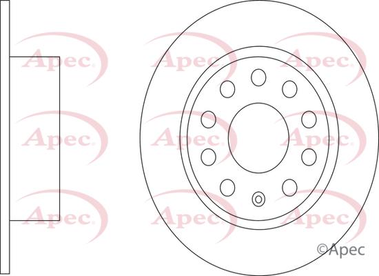 APEC DSK4149 - Гальмівний диск autocars.com.ua