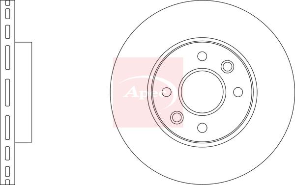 APEC DSK4168 - Гальмівний диск autocars.com.ua