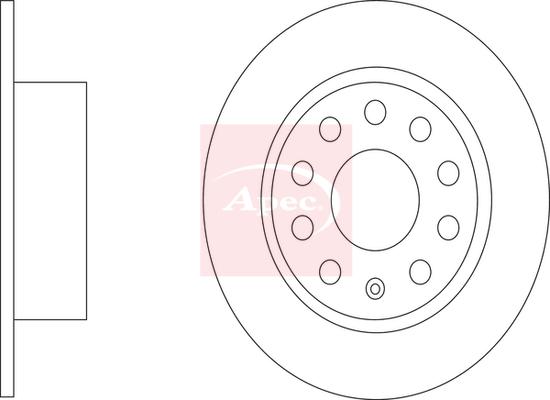 APEC DSK4191 - Гальмівний диск autocars.com.ua