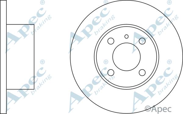 APEC DSK510 - Гальмівний диск autocars.com.ua