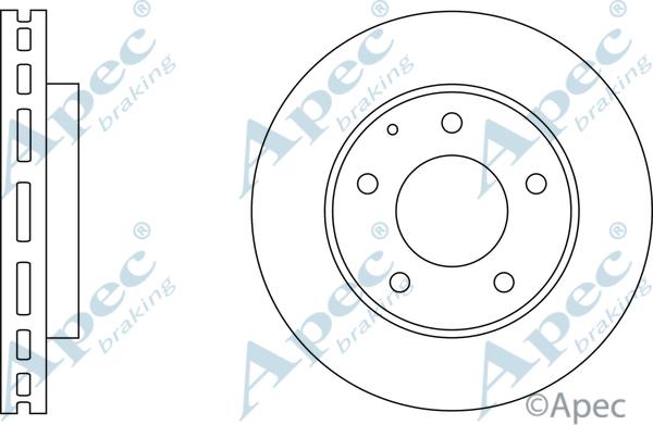 APEC DSK524 - Гальмівний диск autocars.com.ua