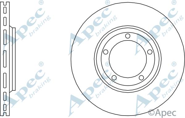 APEC DSK538 - Гальмівний диск autocars.com.ua