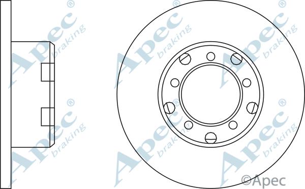 APEC DSK544 - Гальмівний диск autocars.com.ua