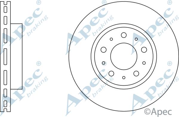 APEC DSK565 - Гальмівний диск autocars.com.ua
