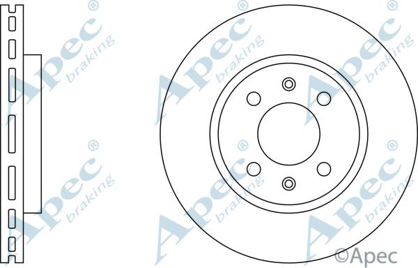 APEC DSK573 - Гальмівний диск autocars.com.ua