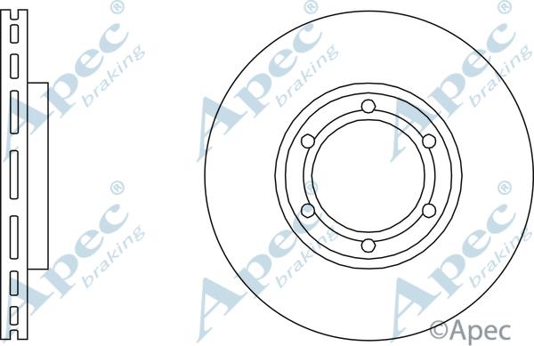 APEC DSK618 - Гальмівний диск autocars.com.ua