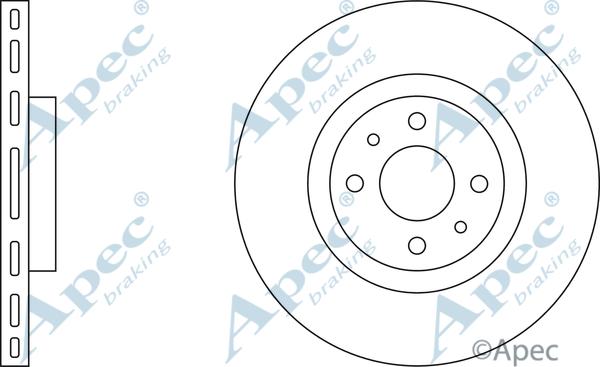 APEC DSK651 - Гальмівний диск autocars.com.ua