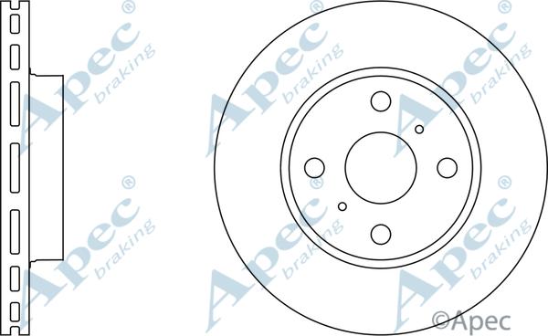 APEC DSK657 - Гальмівний диск autocars.com.ua