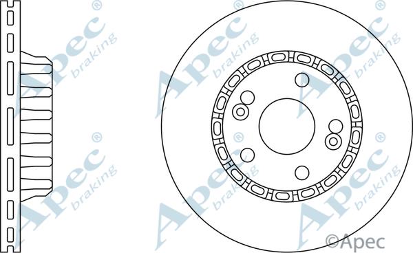APEC DSK687 - Гальмівний диск autocars.com.ua