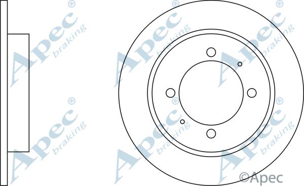 APEC DSK704 - Гальмівний диск autocars.com.ua