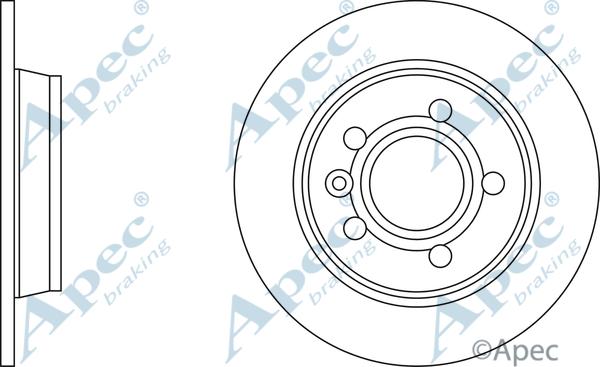 APEC DSK710 - Гальмівний диск autocars.com.ua