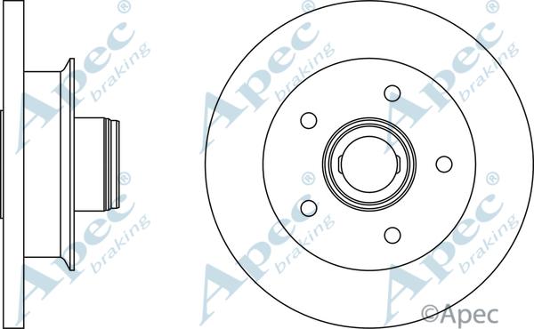 APEC DSK754 - Гальмівний диск autocars.com.ua