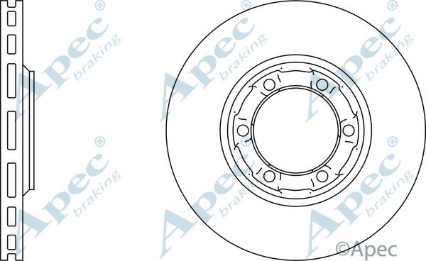 APEC DSK755 - Гальмівний диск autocars.com.ua