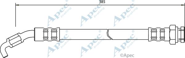 APEC HOS3017 - Гальмівний шланг autocars.com.ua