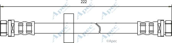 APEC HOS3334 - Гальмівний шланг autocars.com.ua