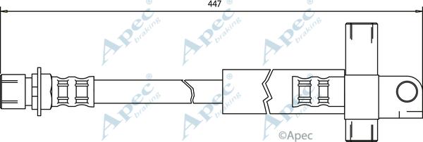 APEC HOS3406 - Гальмівний шланг autocars.com.ua